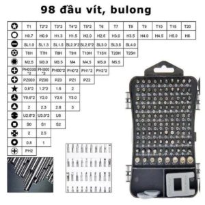 Bộ phụ kiện tua vít 98 món